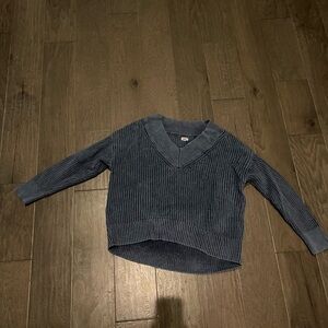 Aerie Blue V-neck knit sweater